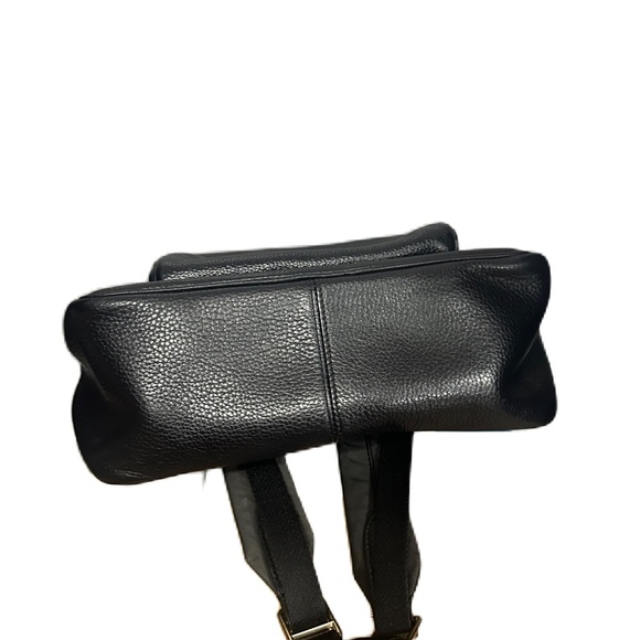 EUC Coach Medium Charlie Black Pebble Leather Goldtone Backpack - Picture 6 of 13